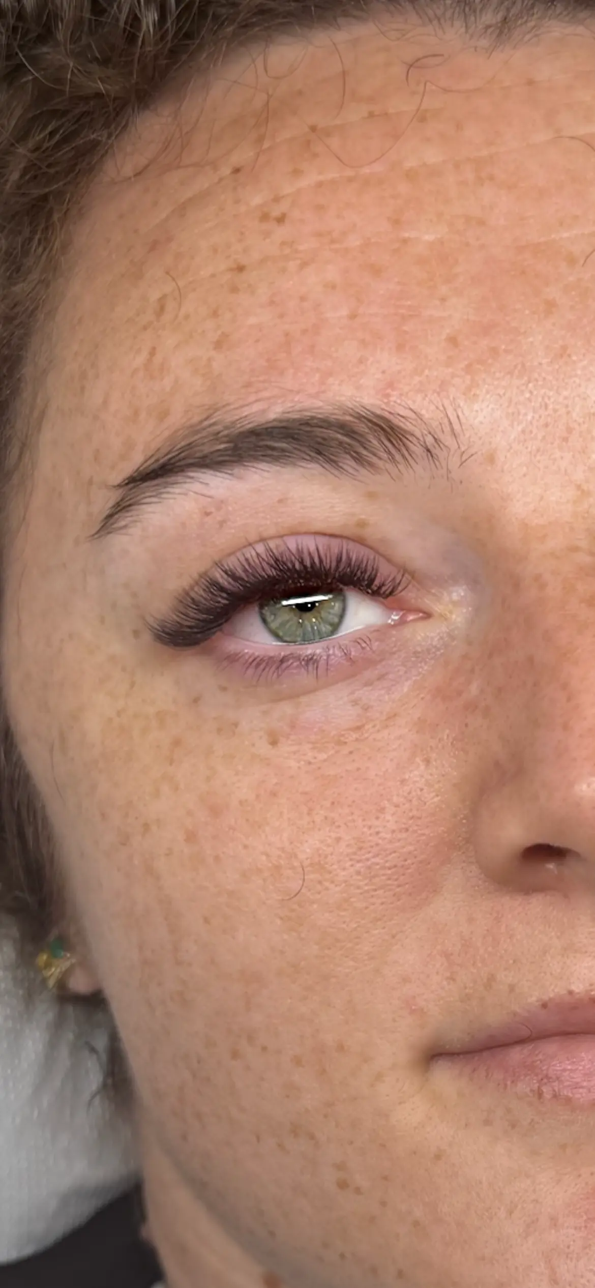 Hybrid eyelash extensions and shaped brows Hammersmith